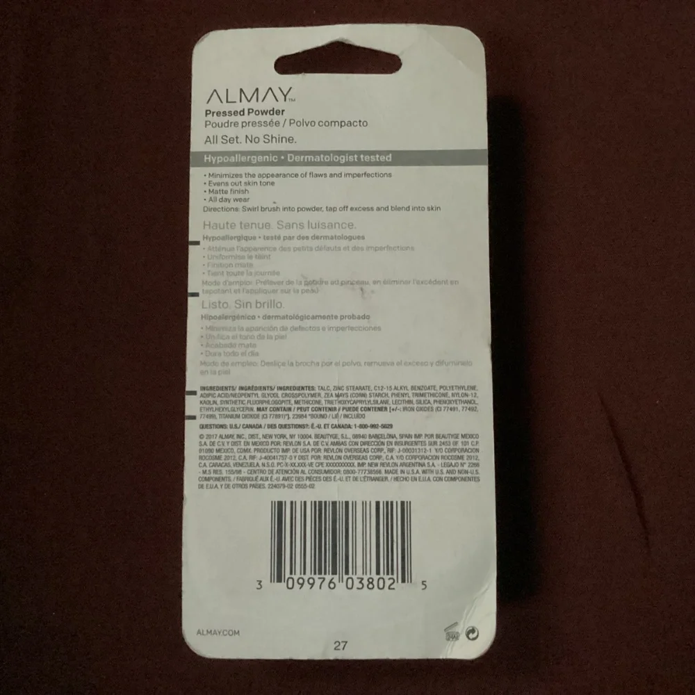 Almay Pressed Powder 200 Light Medium Net Wt. 0.20 oz/5.7 g New/Sealed